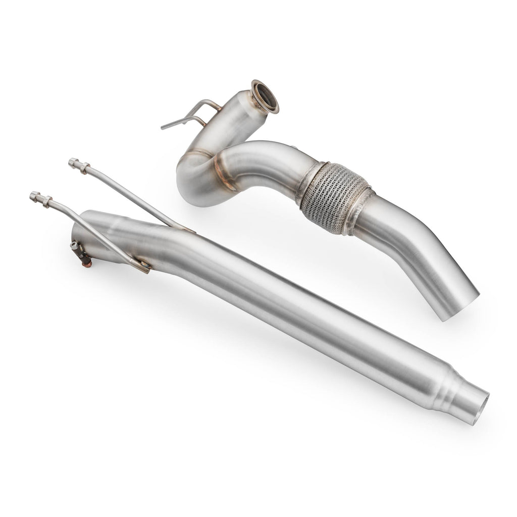 Downpipe sportivo Skoda Superb Mk2 1.6, 2.0 TDI in acciaio inox 76mm