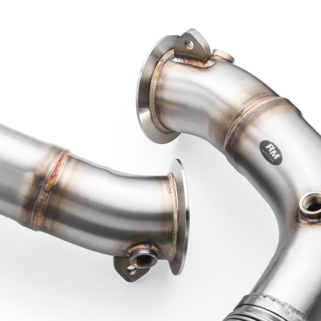 Downpipe sportivo BMW M8 F91 in acciaio inox 76mm
