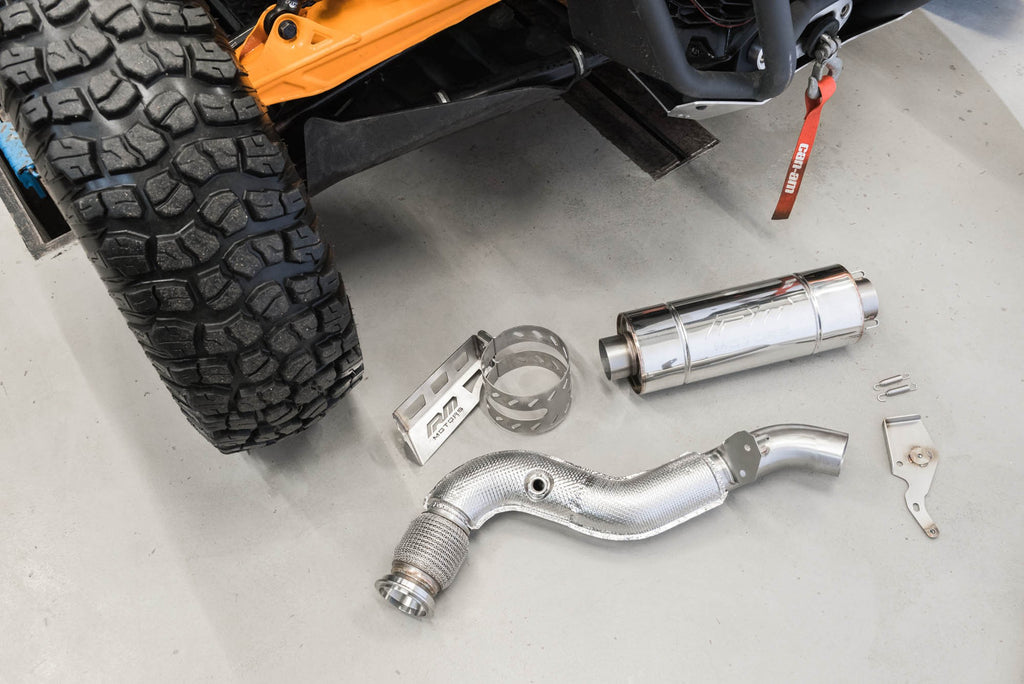 Downpipe con silenziatore Can-Am Am Maverick X3 Turbo sports exhaust in acciaio inox