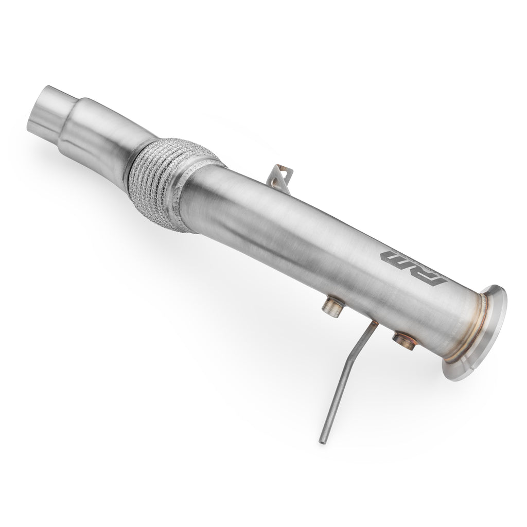 Downpipe sportivo BMW E70 X5 30d M57N2 in acciaio inox 76mm