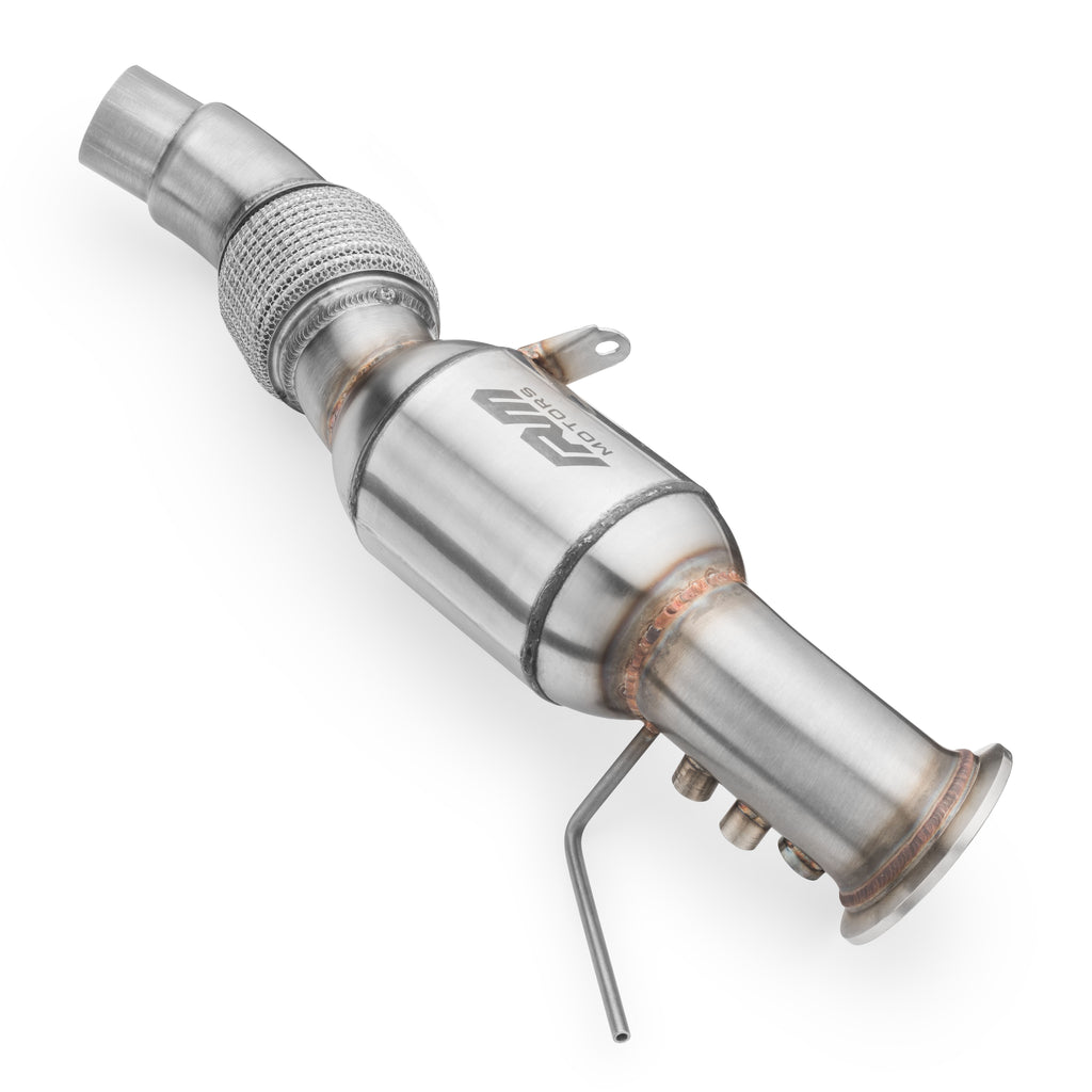 Downpipe sportivo BMW E70 X5 30d M57N2 in acciaio inox 76mm