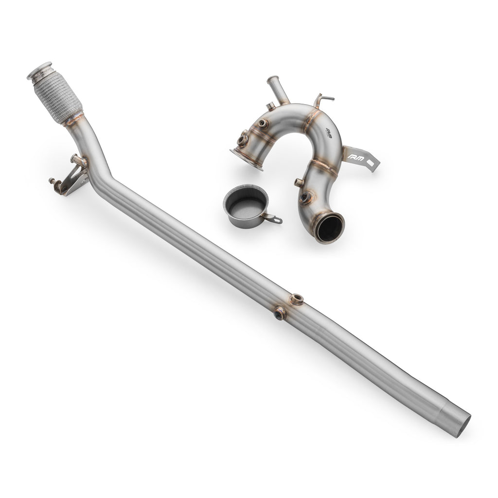Downpipe con GPF delete Volkswagen Golf R in acciaio inox 76mm