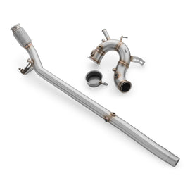 Downpipe con GPF delete Volkswagen Golf R in acciaio inox 76mm