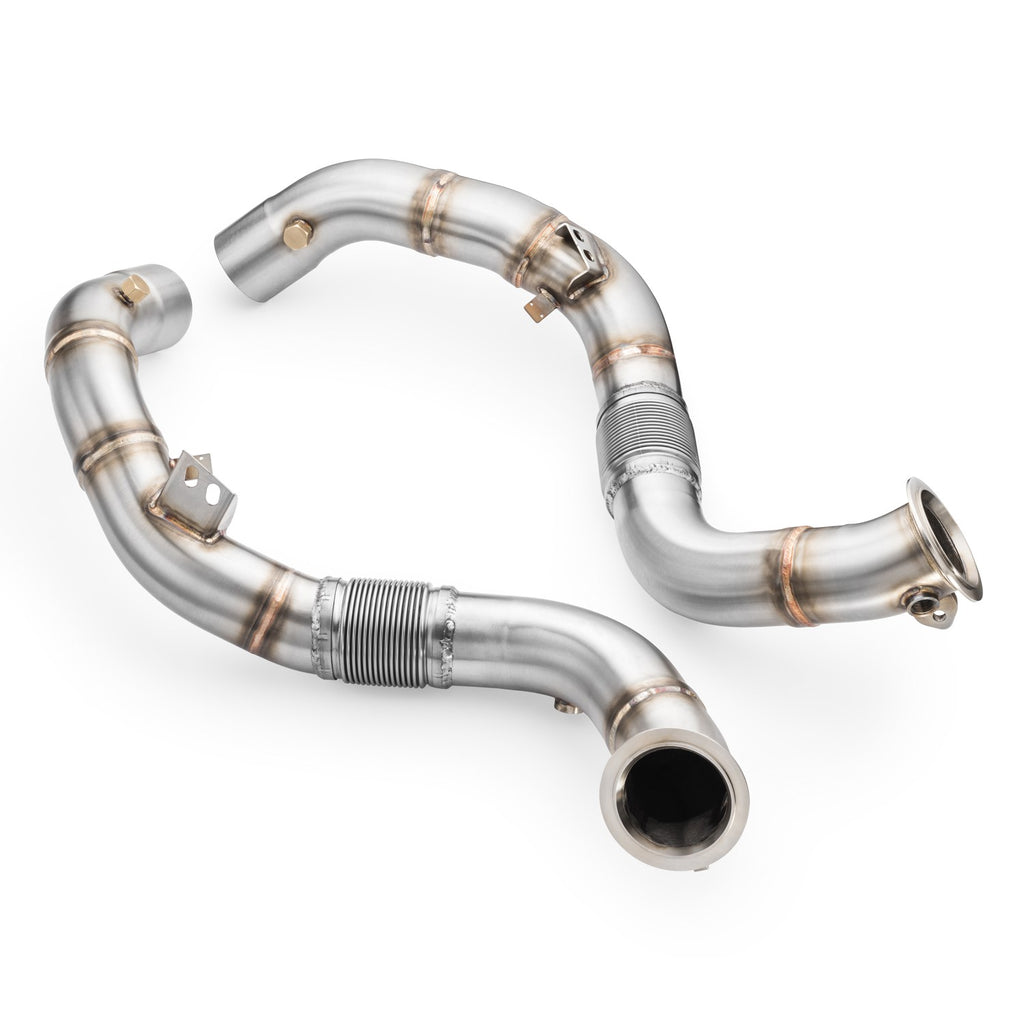Downpipe sportivo BMW M8 F92 in acciaio inox 76mm