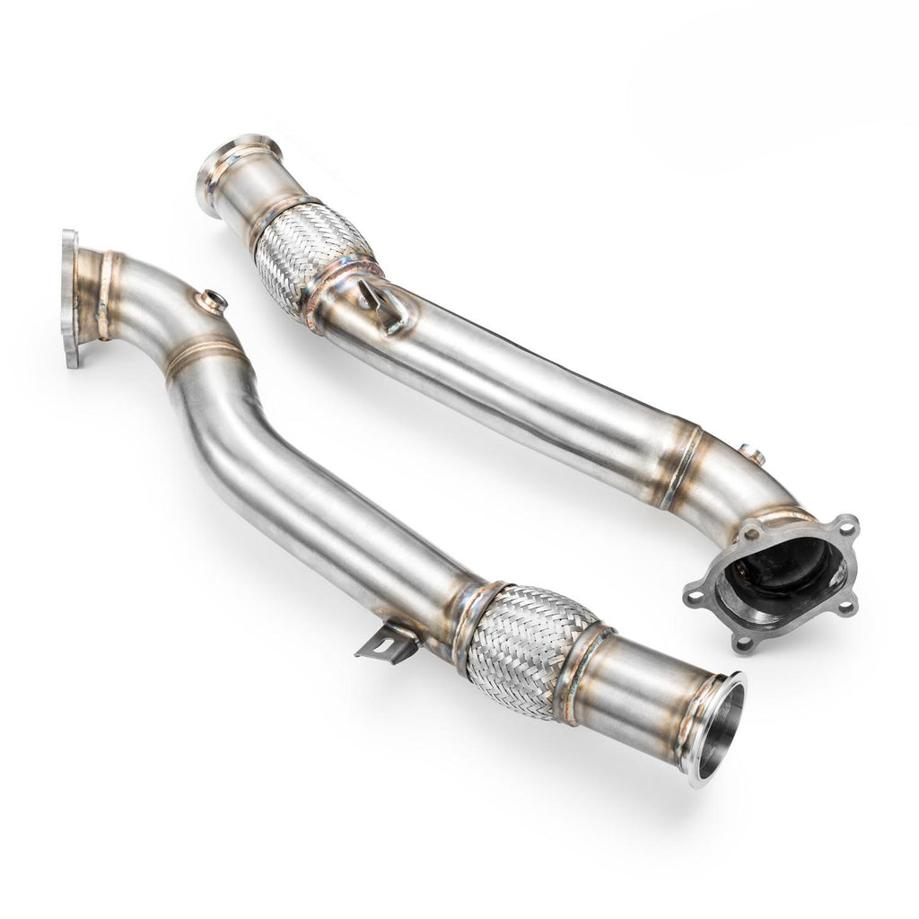 Downpipe sportivo Audi S6, S7, RS6, RS7 4.0 TFSI in acciaio inox 76mm