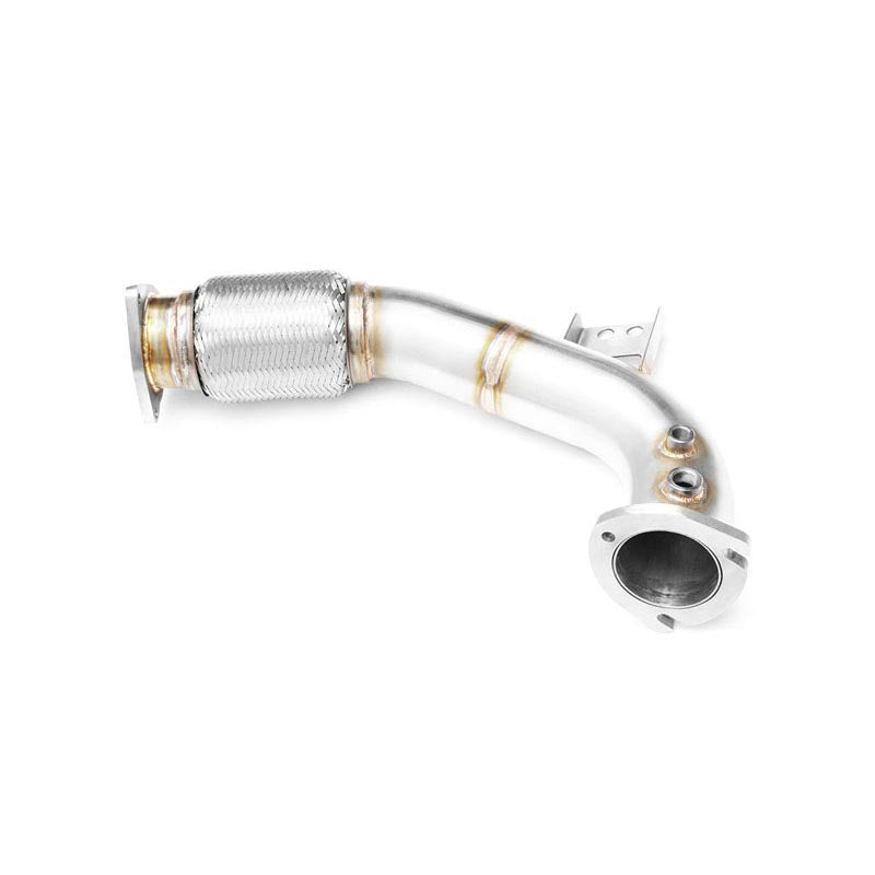 Downpipe sportivo Volvo V70 Mk3 2.4D D5 in acciaio inox 76mm