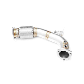 Downpipe sportivo Volvo V70 Mk3 2.4D D5 in acciaio inox 76mm