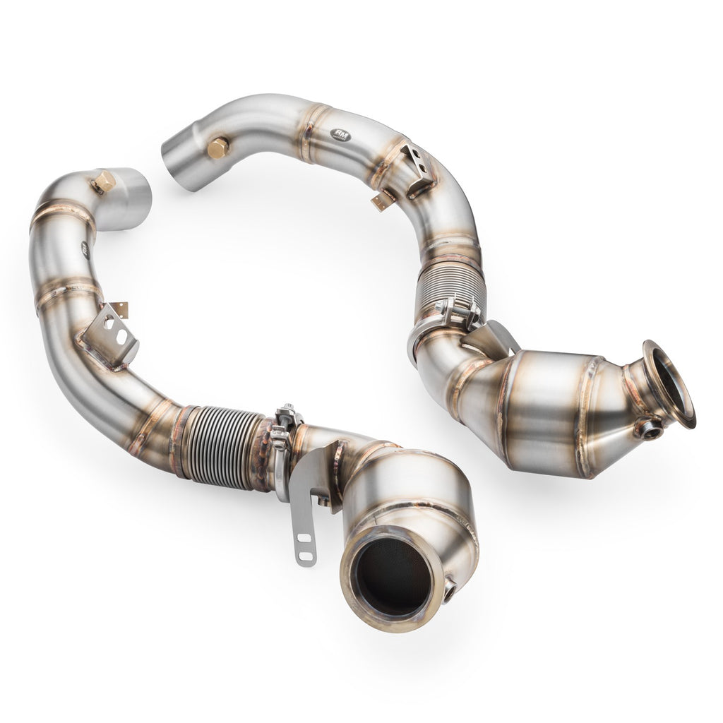 Downpipe sportivo BMW M5 F90 in acciaio inox 76mm