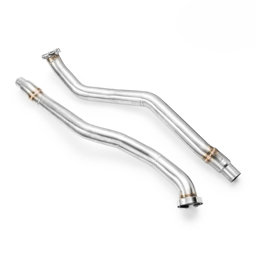 Downpipe sportivo Audi S6, S7, RS6, RS7 4.0 TFSI in acciaio inox 76mm