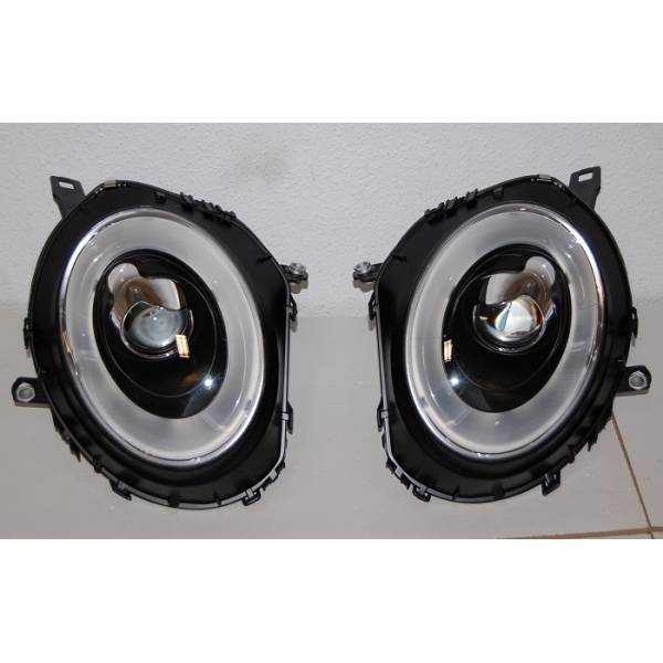 Fari Anteriori Angel Eyes Mini Cooper R55 / R56 / R57 06-10 L/D Black Lti