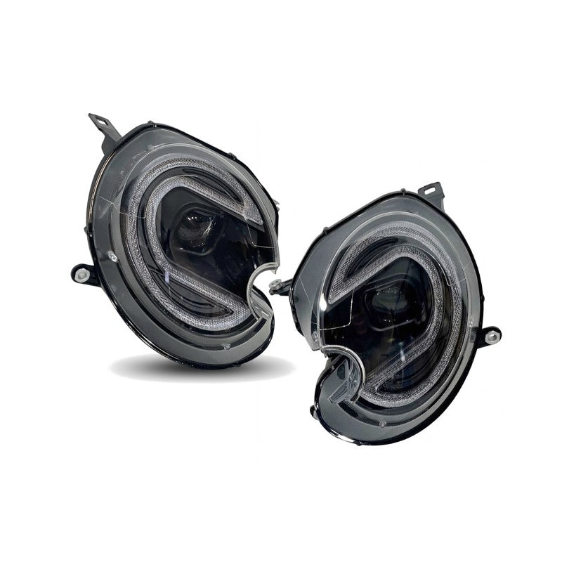 Fari Anteriori Angel Eyes Mini Cooper R55 / R56 2006-2012 Look DRL Mini Cooper R55 / R56