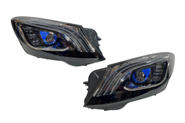 Fari Anteriori Mercedes W222 Look Facelift Black Mercedes W222