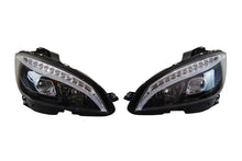 Carica l'immagine nel visualizzatore di Gallery, Fari Anteriori Day Light Mercedes W204 '07-'10 Black Lampeggiante Led Mercedes W204