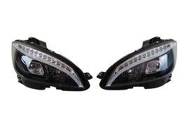 Fari Anteriori Day Light Mercedes W204 '07-'10 Black Lampeggiante Led Mercedes W204