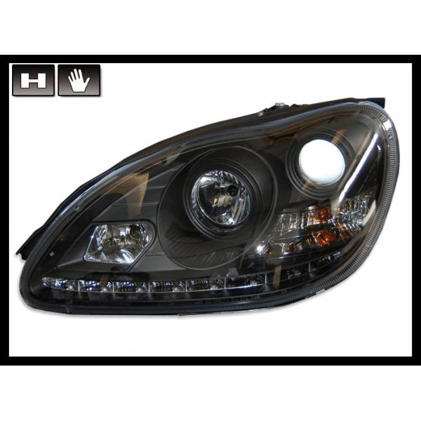 Fari Anteriori Day Light Mercedes W220 '98'05, Black