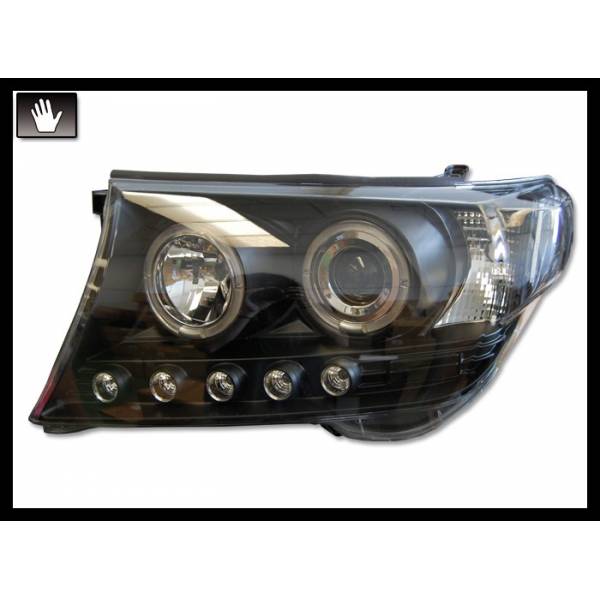 Fari Anteriori Day Light Toyota Land Cruiser F J200 08 Black H1-H1