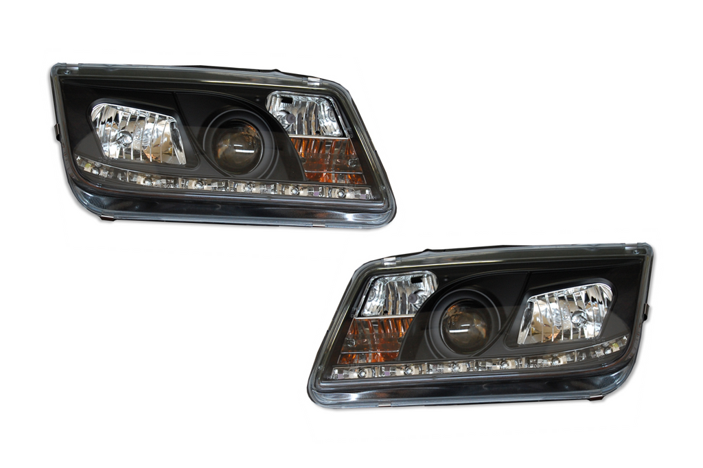 Fari Anteriori Day Light Volkswagen Bora/Jetta 4 '99 Black Volkswagen Jetta