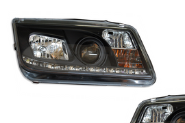 Fari Anteriori Day Light Volkswagen Bora/Jetta 4 '99 Black Volkswagen Jetta