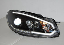Carica l'immagine nel visualizzatore di Gallery, Fari Anteriori Day Light Volkswagen Golf 6 Black 2009-2012 Volkswagen Golf 6