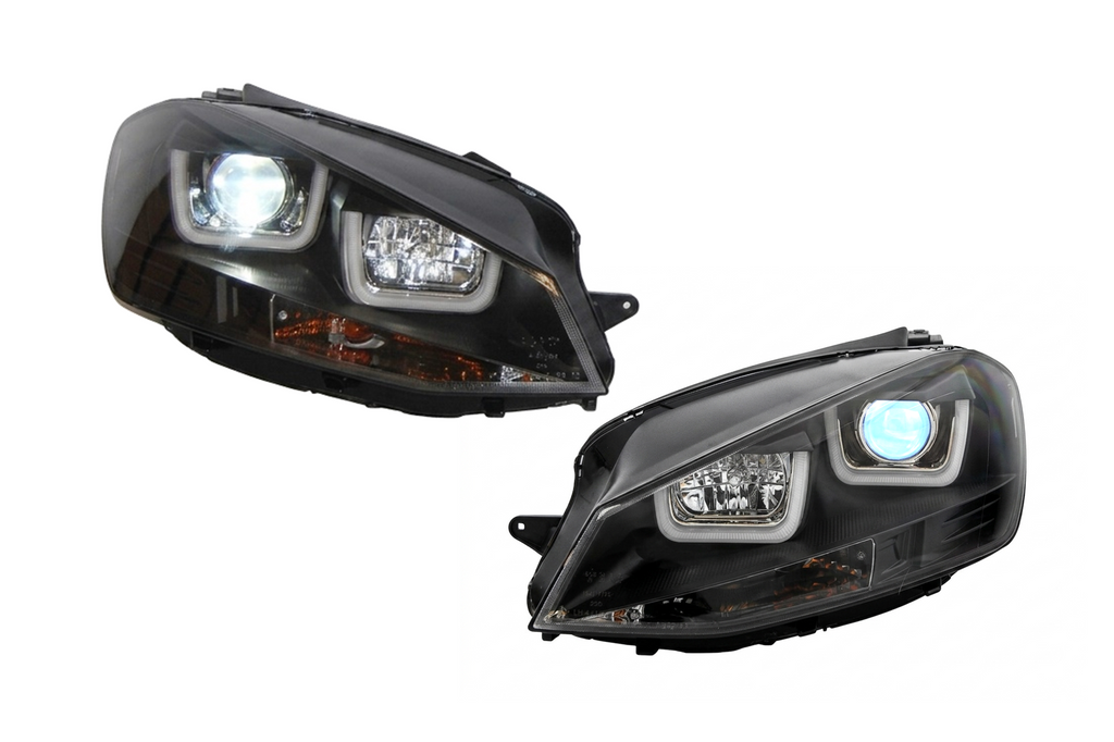 Fari Anteriori Day Light Volkswagen Golf 7 Black Volkswagen Golf 7