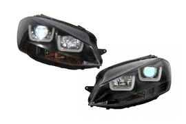 Fari Anteriori Day Light Volkswagen Golf 7 Black Volkswagen Golf 7