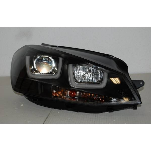 Fari Anteriori Day Light Volkswagen Golf 7 Black