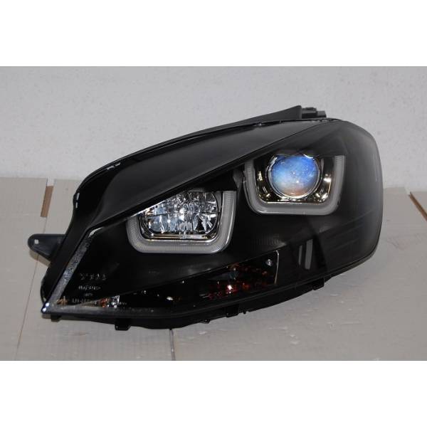 Fari Anteriori Day Light Volkswagen Golf 7 Black