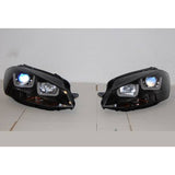 Fari Anteriori Day Light Volkswagen Golf 7 Black