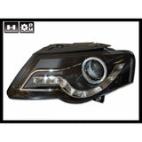 Fari Anteriori Day Light Volkswagen Passat '05, Black