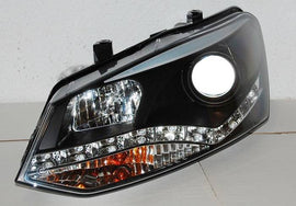 Fari Anteriori Day Light Volkswagen Polo '10, Black Volkswagen Polo