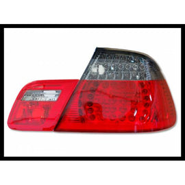 Fanali Posteriori BMW Serie 3 E46 '98-'05 CC, Led, Red, Chromed, Smoked