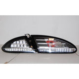 Fanali Posteriori Seat Leon '05-'08 Led Black/Chrome Lampeggiante Led