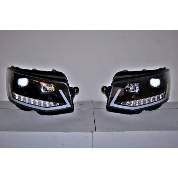 Fanali Posteriori Real Day Light Volkswagen T6 Nero DRL