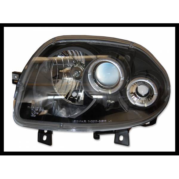 Fari Anteriori Angel Eyes Renault Clio II '98 Black Mod.II