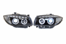 Fari Anteriore A Led BMW E87 07-11 Black, Intermitente Led BMW E82,E88