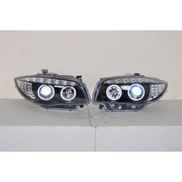 Fari Anteriori a Led BMW Serie 1 E87 07-11 Black, Intermitente Led