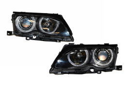 Fari Anteriore Angel Eyes BMW E46 '02/'05 4P. Elect. Black BMW E46