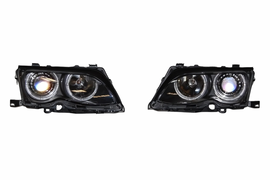 Fari Anteriore Angel Eyes BMW E46 '02/'05 4P. Elect. Black BMW E46
