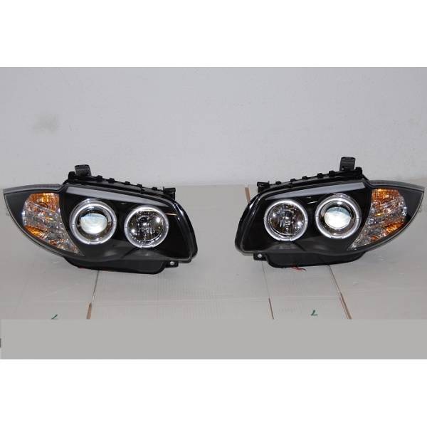 Fari Anteriori Angel Eyes BMW Serie 1 E87/E81/E88/E82 Black