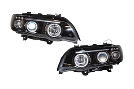 Fari Anteriore Angel Eyes BMW X5 '01 Black Elect. BMW E53,E70
