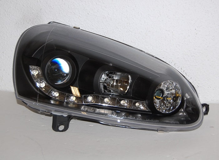 Fari Anteriori Day Light Volkswagen Golf 5 Neri Volkswagen Golf V