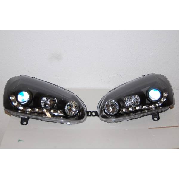 Fari Anteriori Day Light Volkswagen Golf 5 Neri