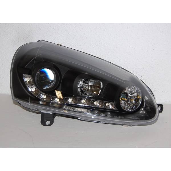 Fari Anteriori Day Light Volkswagen Golf 5 Neri