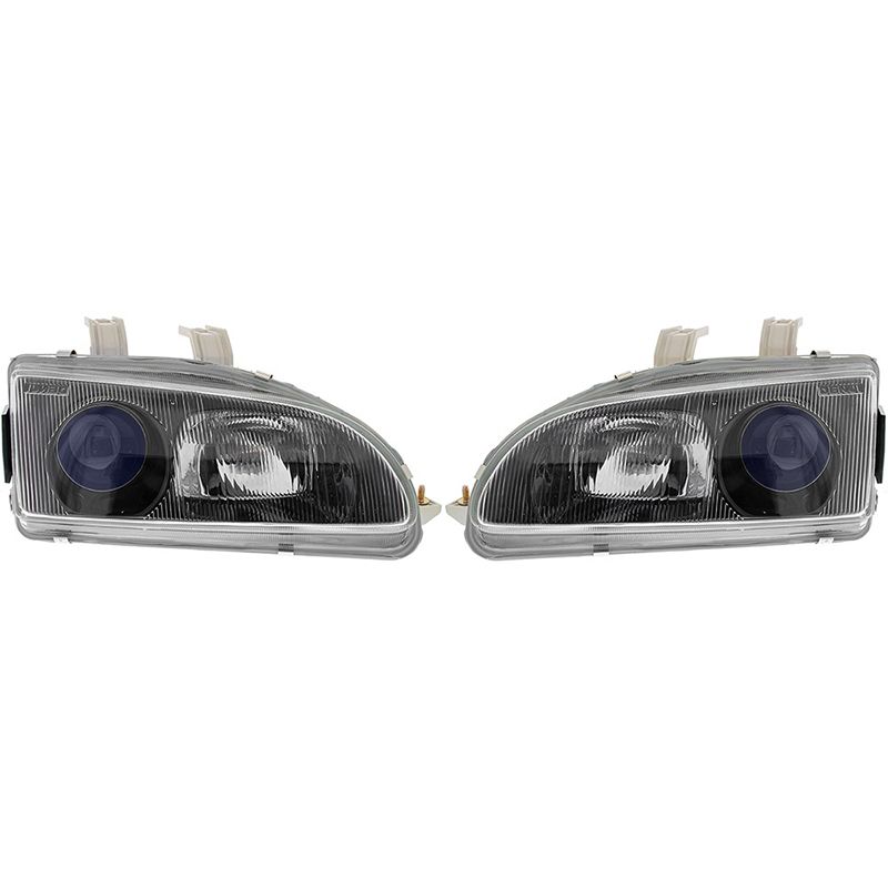 Fari anteriori Denji interno nero con lente blu Honda Civic Mk5 EG EH EJ