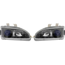 Carica l'immagine nel visualizzatore di Gallery, Fari anteriori Denji interno nero con lente blu Honda Civic Mk5 EG EH EJ