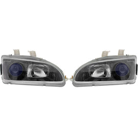 Fari anteriori Denji interno nero con lente blu Honda Civic Mk5 EG EH EJ