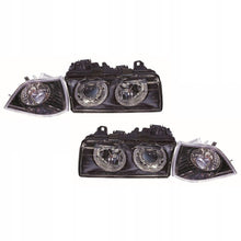 Carica l'immagine nel visualizzatore di Gallery, Fari anteriori DEPO Angel Eyes interno nero BMW Serie 3 E36 Coupé