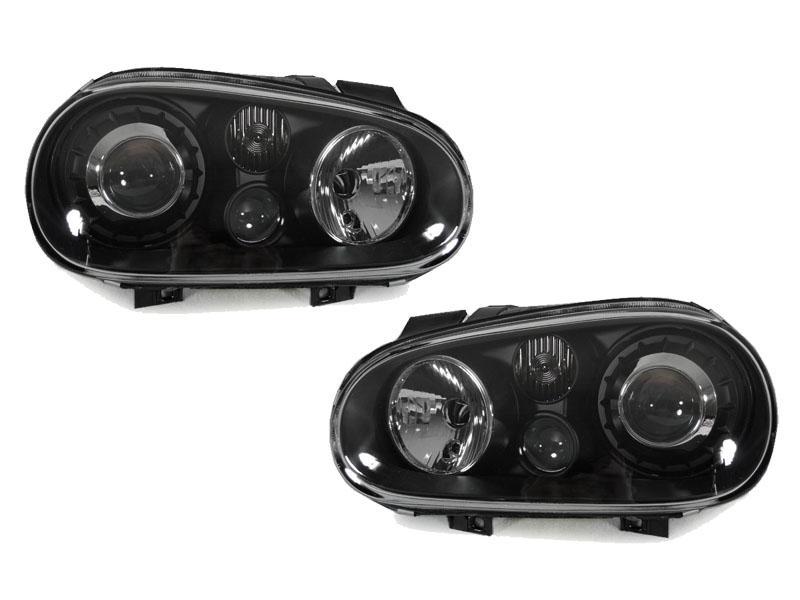 Fari anteriori DEPO interno nero con proiettori VW Golf Mk4