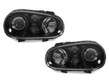 Carica l'immagine nel visualizzatore di Gallery, Fari anteriori DEPO interno nero con proiettori VW Golf Mk4