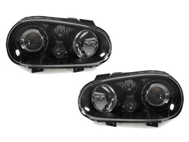 Fari anteriori DEPO interno nero con proiettori VW Golf Mk4